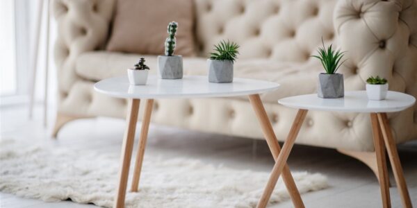 canapé beige pour un intérieur minimaliste