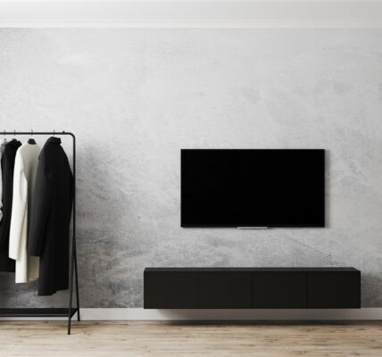meuble TV bas noir adapté aux petits espaces