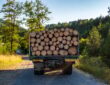 semi-remorque de bois de chauffage