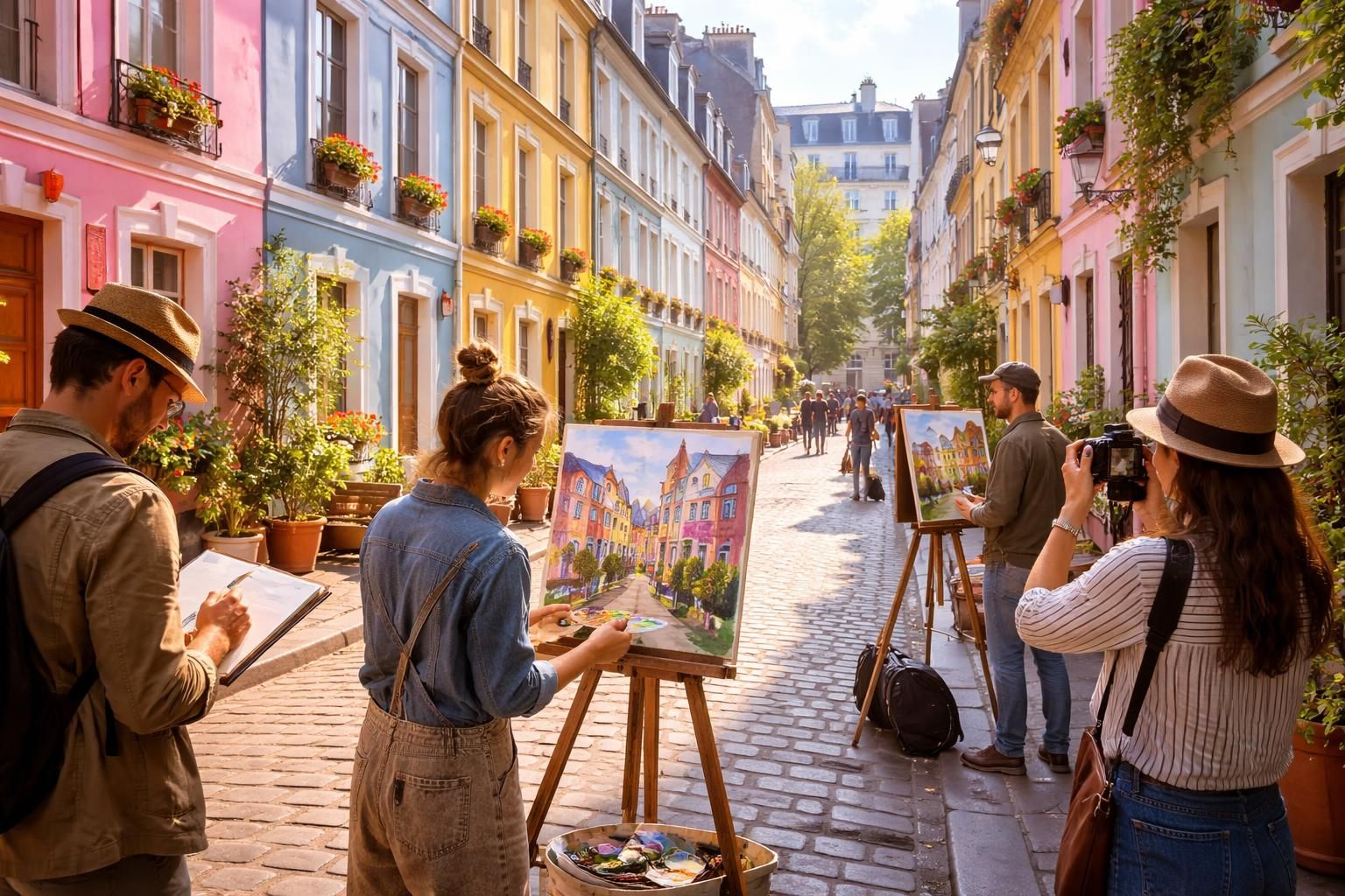 découvrez comment les maisons colorées de la rue crémieux à paris inspirent la créativité et l'imagination des artistes contemporains, mêlant charme historique et modernité artistique.