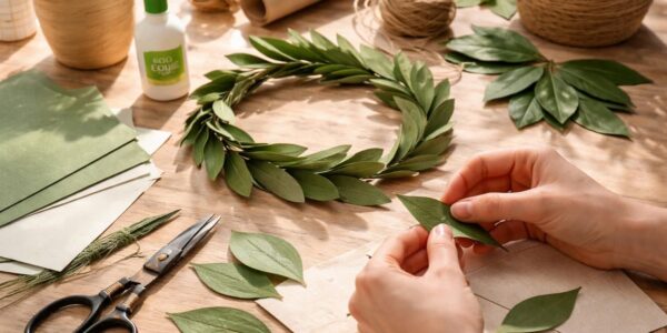 apprenez à fabriquer une couronne de laurier en papier avec ce tutoriel diy créatif et éco-responsable, idéal pour embellir vos événements tout en respectant l'environnement.