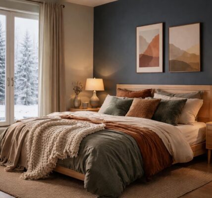 découvrez les meilleures couleurs de peinture tendance pour sublimer votre chambre à coucher cet hiver et créer une ambiance chaleureuse et cosy.
