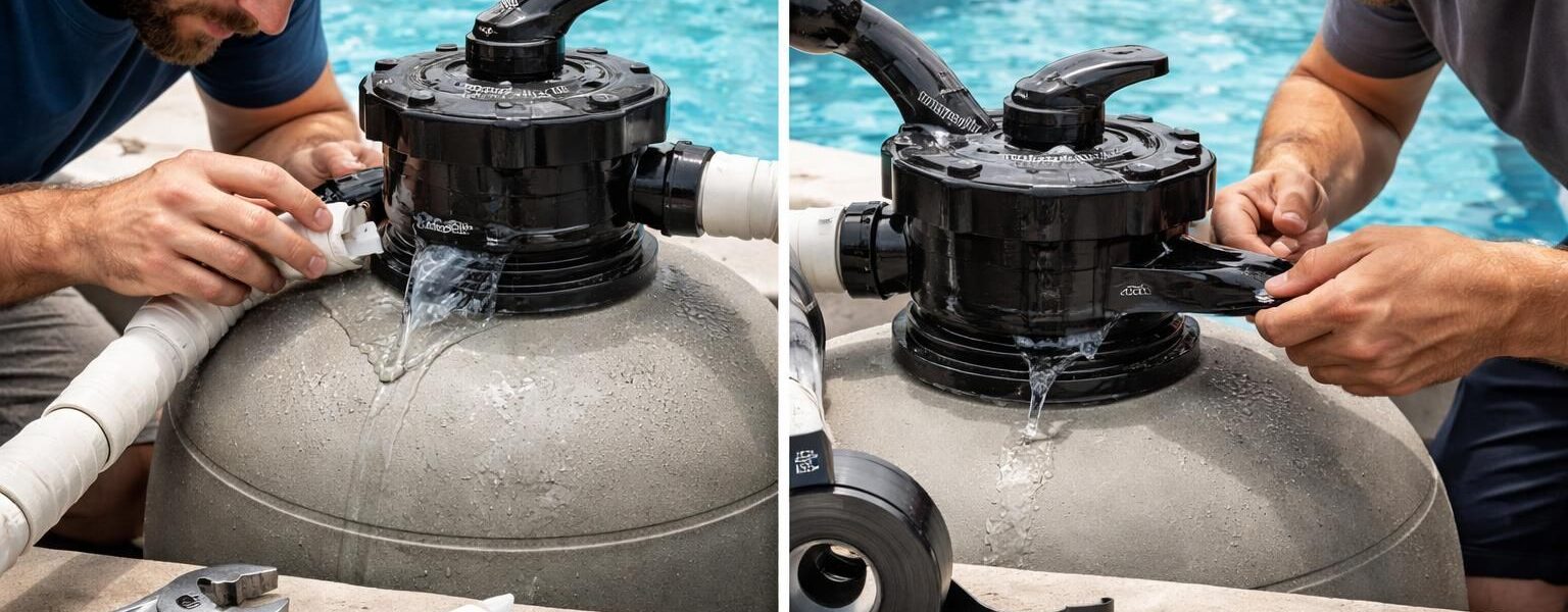 découvrez les solutions efficaces pour réparer une fuite au niveau du couvercle du filtre à sable de votre piscine et assurer son bon fonctionnement.