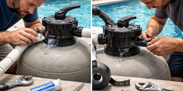 découvrez les solutions efficaces pour réparer une fuite au niveau du couvercle du filtre à sable de votre piscine et assurer son bon fonctionnement.