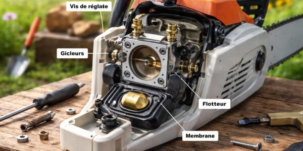découvrez les secrets du réglage du carburateur de votre tronçonneuse avec notre guide détaillé, essentiel pour chaque jardinier souhaitant optimiser la performance de son outil.