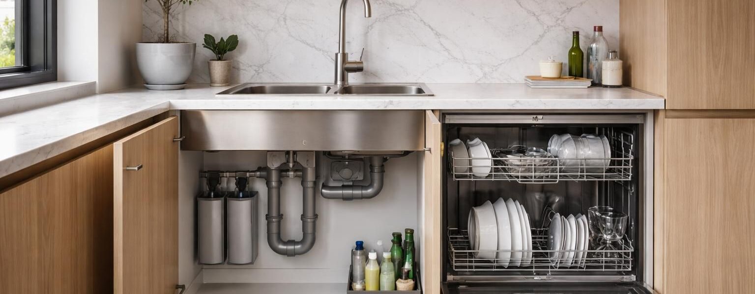 découvrez comment optimiser l'évacuation de votre évier et lave-vaisselle couplé pour gagner de l'espace dans votre cuisine tout en assurant une installation efficace et pratique.