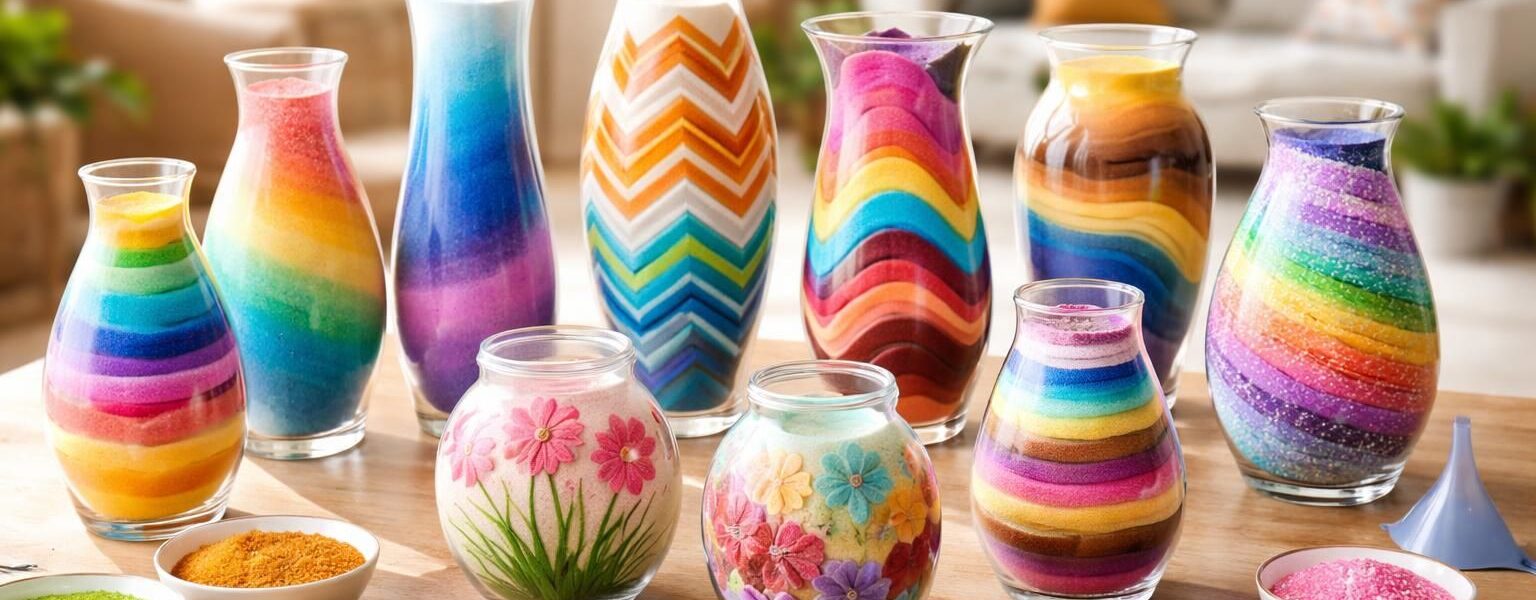 découvrez 10 idées créatives pour décorer un vase avec du sable coloré et apportez une touche artistique et personnalisée à votre intérieur facilement.