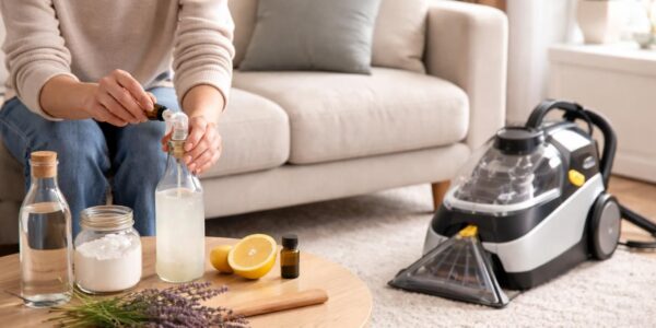apprenez à fabriquer facilement chez vous le meilleur produit pour shampouineuse et nettoyage de canapé, efficace et économique.