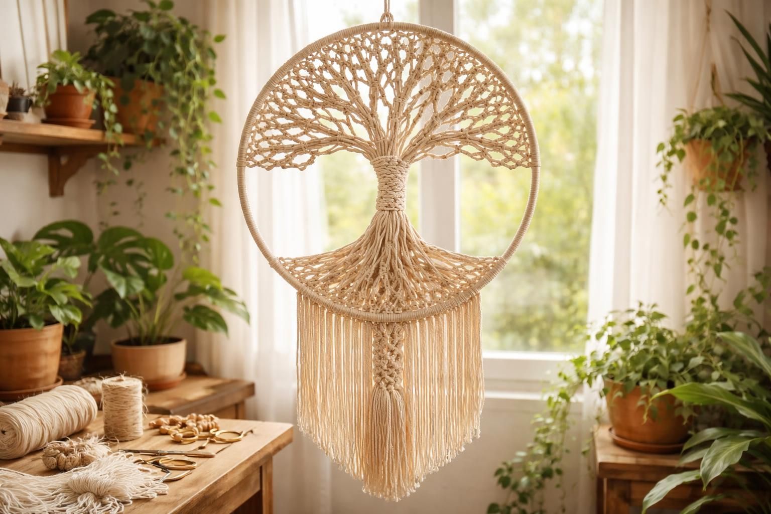 découvrez pourquoi ce tutoriel pour fabriquer un arbre de vie en macramé fait maison est incontournable pour créer une décoration unique et personnalisée chez vous.