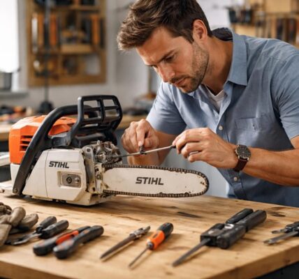 apprenez à régler facilement le carburateur de votre tronçonneuse stihl, notamment les vis h et l, grâce à ce guide complet destiné aux bricoleurs.
