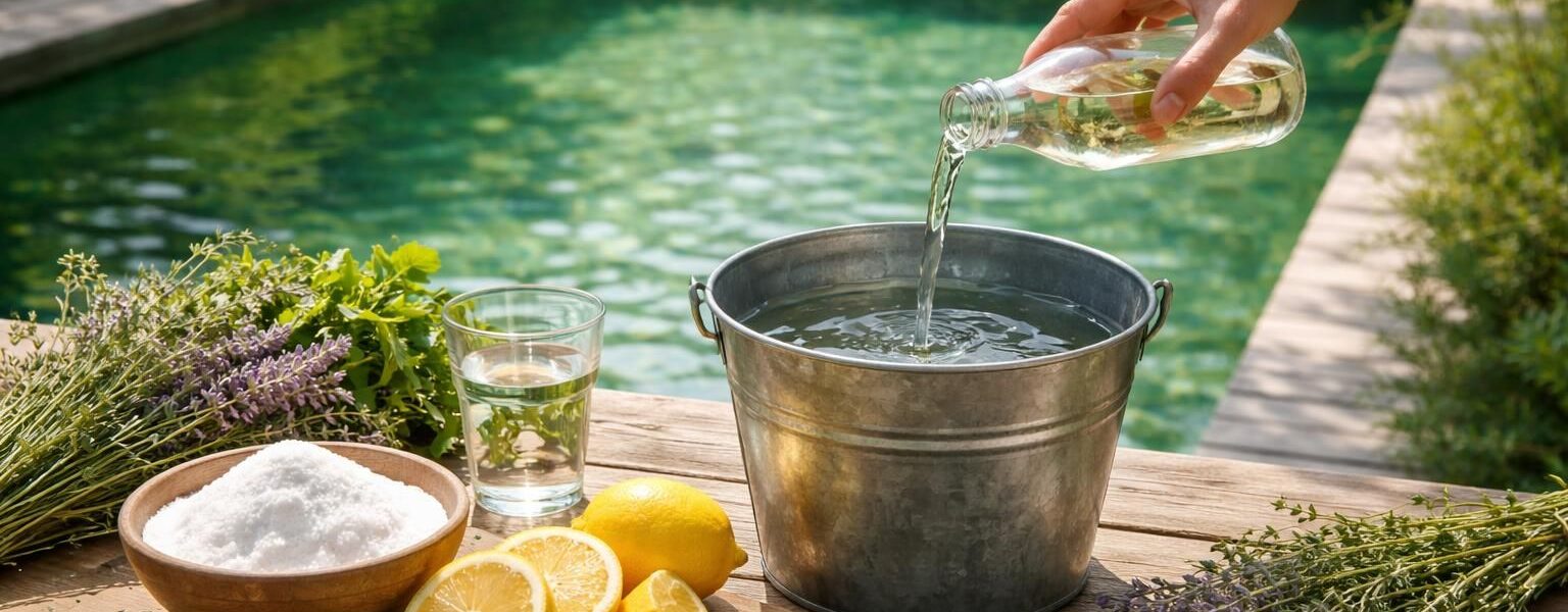 découvrez des remèdes de grand-mère naturels pour éliminer l'eau verte de votre piscine et éviter l'utilisation de produits chimiques tout en gardant une eau claire et saine.