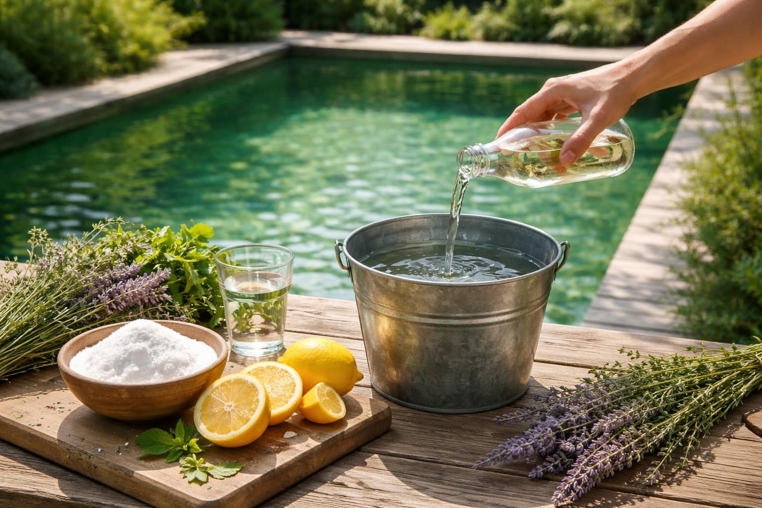découvrez des remèdes de grand-mère naturels pour éliminer l'eau verte de votre piscine et éviter l'utilisation de produits chimiques tout en gardant une eau claire et saine.
