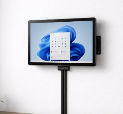 découvrez comment fixer facilement votre tablette windows au mur avec un support vesa adapté et un système de passage de câbles pour un espace de travail organisé et esthétique.