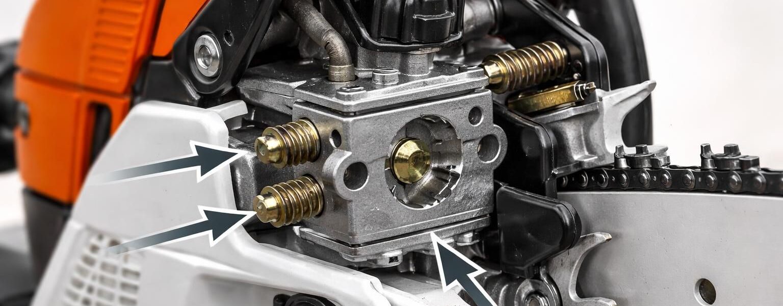 découvrez le schéma de réglage du carburateur pour tronçonneuse, votre guide indispensable pour optimiser la performance et l'efficacité de votre outil de découpe.