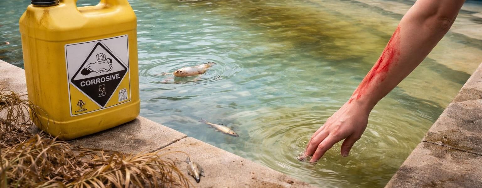découvrez les impacts dangereux de l'acide sulfurique utilisé en piscine sur la santé humaine et l'environnement, ainsi que les mesures de prévention à adopter.