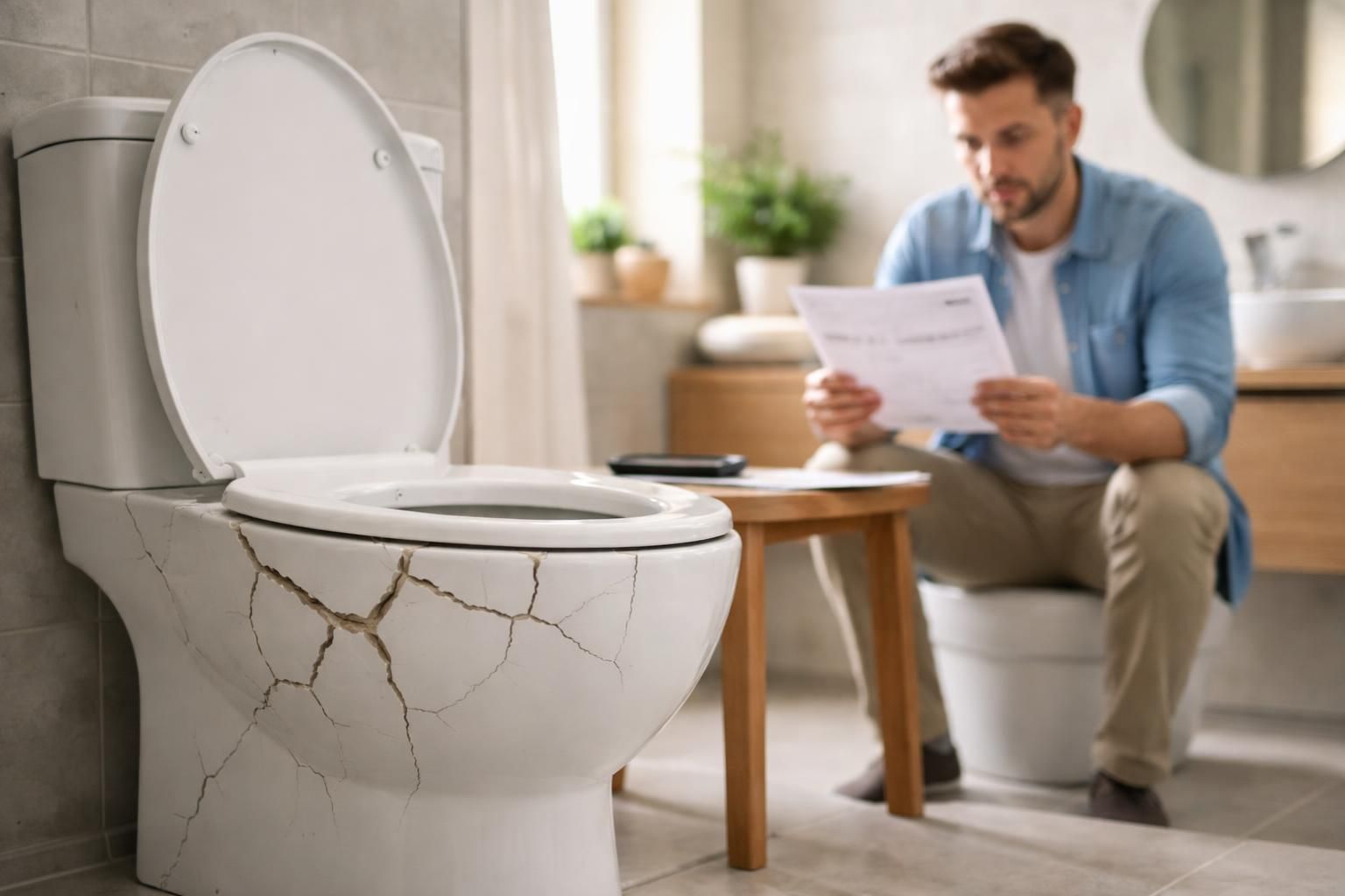 découvrez vos droits en tant que propriétaire face à une toilette fissurée ou cassée et comment votre assurance peut vous protéger.