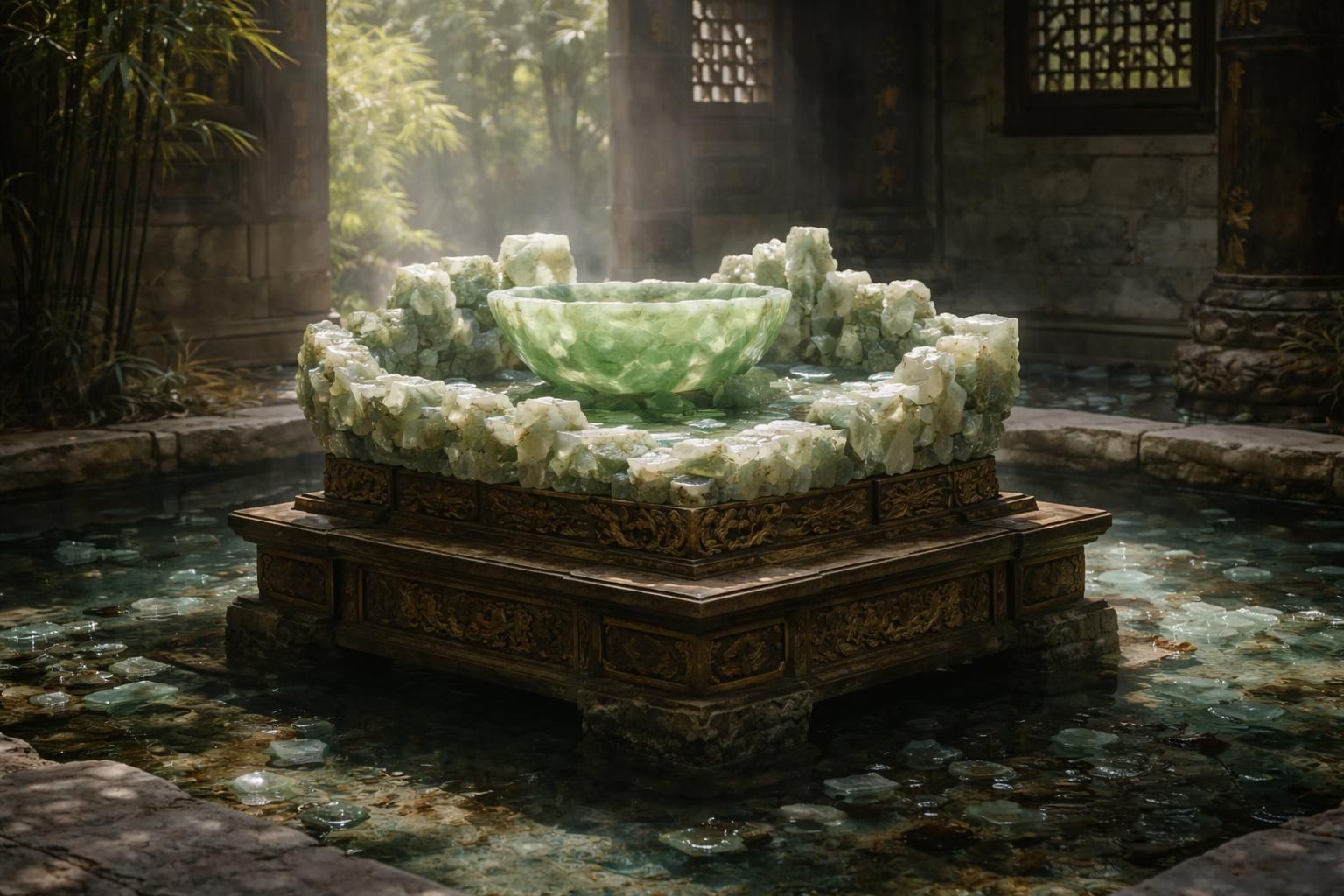 découvrez l'autel du bassin de jade morcelé, un trésor caché de l'histoire chinoise, riche en mystères et en symboles culturels anciens.